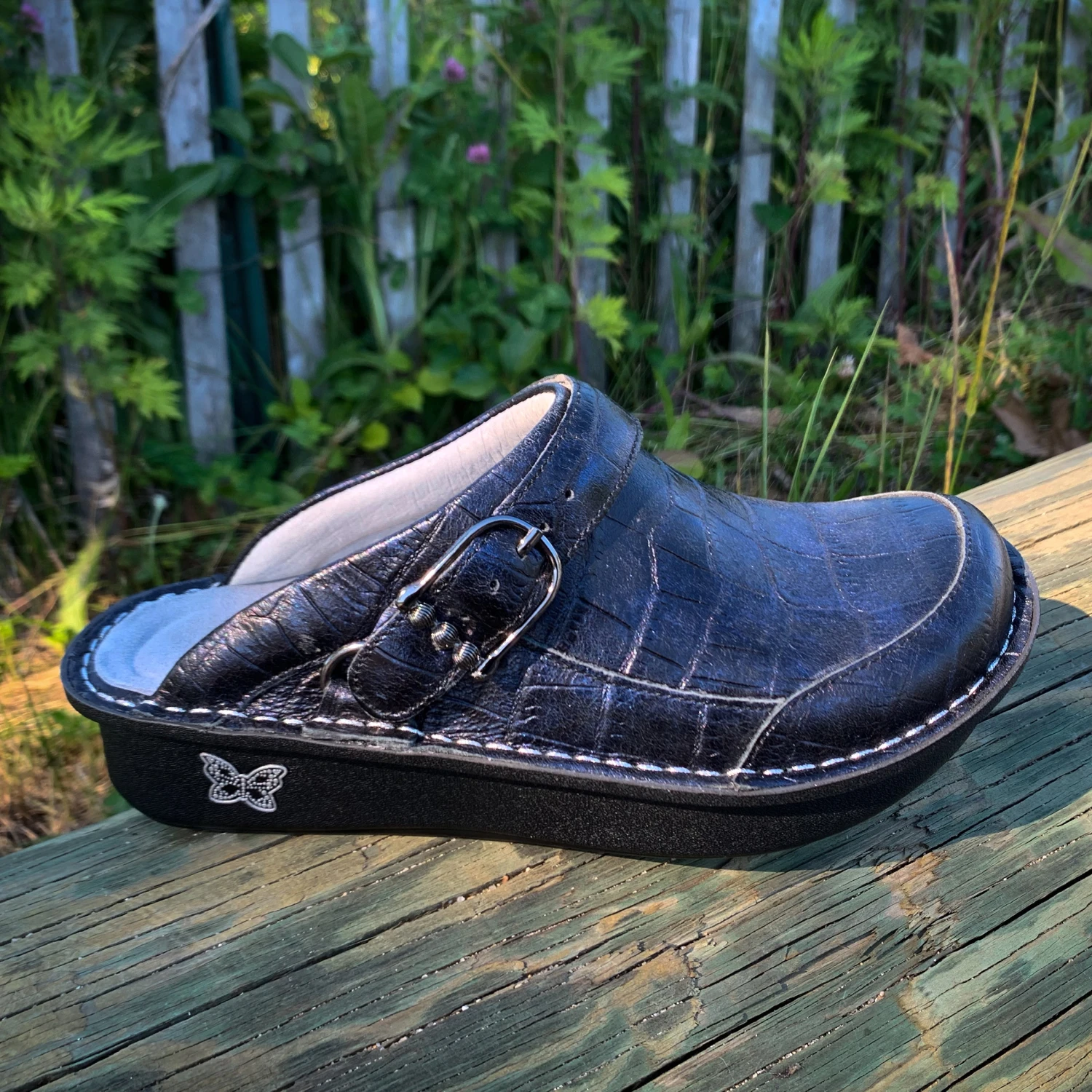 Seville Croco Noche Clog 2 Seville Croco Noche Clog - Image 2