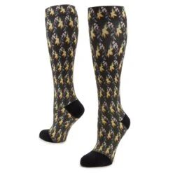 Compression Aloha Black Socks -Alegria Shoes Shop ALG 92605 S3