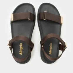 Allyson Chocolate Sandal -Alegria Shoes Shop AYS 6340 S4 0647381c 004d 4c0d a1fe 47b391df71be