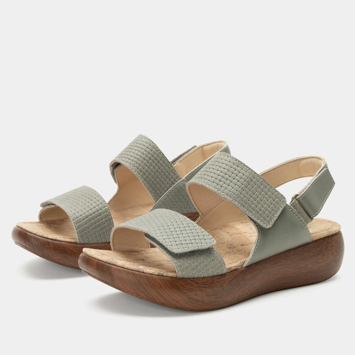 Bailee Woven Sage Sandal 1 Bailee Woven Sage Sandal
