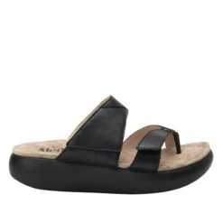 Beatrix Black Sandal -Alegria Shoes Shop BEA 601 S2