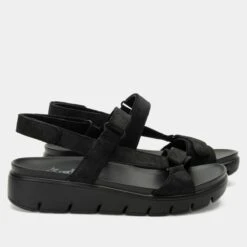 Henna They Call Me Mellow Black Sandal -Alegria Shoes Shop HEN 6142 S2
