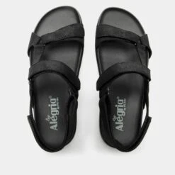 Henna They Call Me Mellow Black Sandal -Alegria Shoes Shop HEN 6142 S4