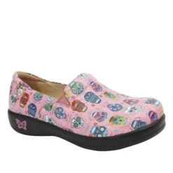 Shoes Keli Sugar Skulls Pink Professional Shoe -Alegria Shoes Shop KEL 7621 S2