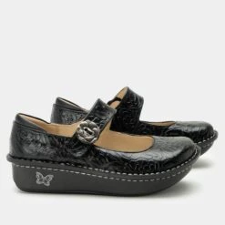 Shoes Paloma Black Embossed Rose Mary Jane -Alegria Shoes Shop PAL 531 S2 044cd761 ccc5 40b5 8e25 01d7cbe8f27d