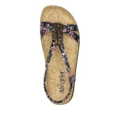 Roz Charm Black Sandal -Alegria Shoes Shop ROZ 7554 S4