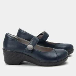 Shoes Sofi Navy Gloss Shoe -Alegria Shoes Shop SOF 8139 S2