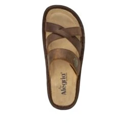 Victoriah Oiled Brown Sandal -Alegria Shoes Shop VIC 7412 S4