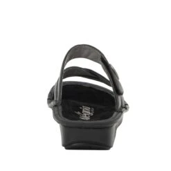 Victoriah Oiled Black Sandal -Alegria Shoes Shop VIC 7414 S3