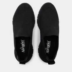Waze Black Shoe -Alegria Shoes Shop WAZ 6180 S4